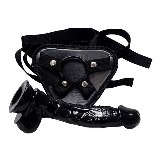 Spanksy Strap On Dildo & Harness Spanksy 9 Inch Strap On Dildo & Harness Set in Black
