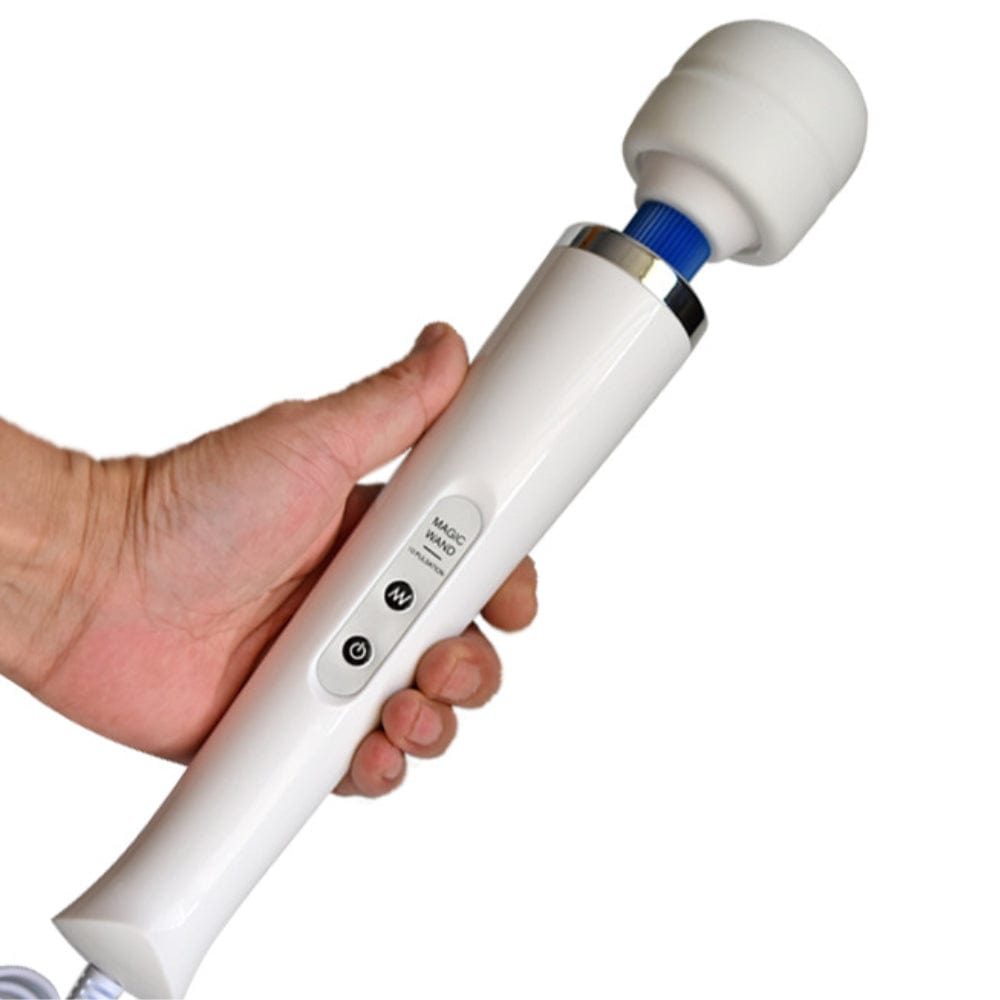 Spanksy Wand Vibrator Massager 10 Speed White UK Mains Plug - Spanksy