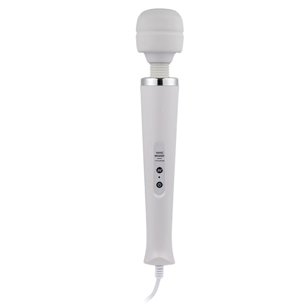 Spanksy Wand Vibrator Massager 10 Speed White UK Mains Plug - Spanksy