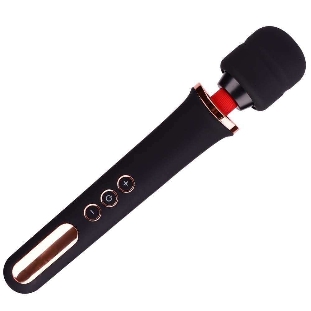 Spanksy Wand Vibrators Vibrator Sex Toy for Women Rechargeable Wand 10 Frequency 5 Speed Black