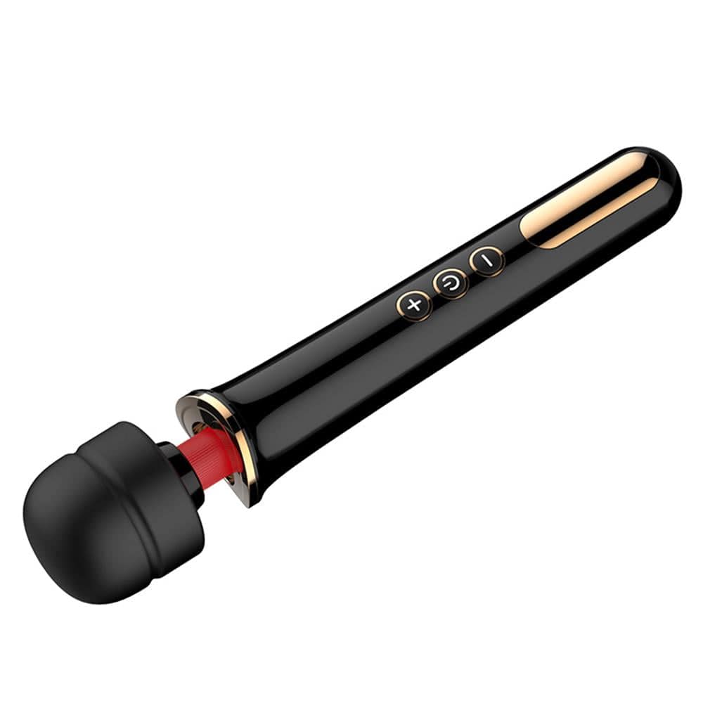 Spanksy Wand Vibrators Vibrator Sex Toy for Women Rechargeable Wand 10 Frequency 5 Speed Black