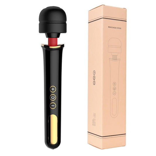 Spanksy Wand Vibrators Vibrator Sex Toy for Women Rechargeable Wand 10 Frequency 5 Speed Black