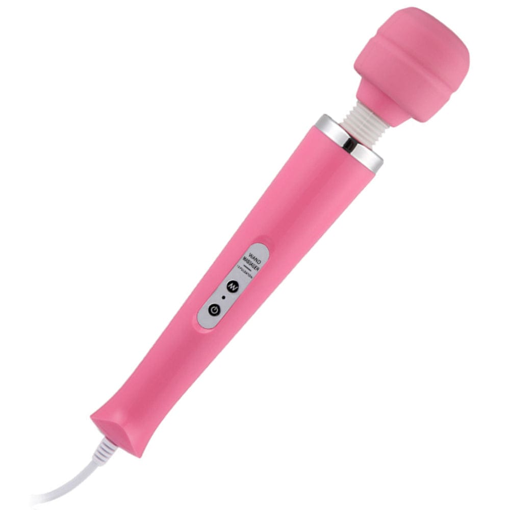 Wand Vibrator Sex Toy for Couples 10 Speed Pink UK Mains Plug - Spanksy