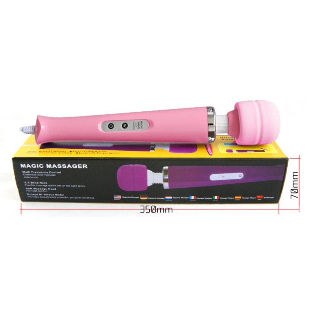 Spanksy Wand Vibrators Wand Vibrator Sex Toy for Couples 10 Speed Pink UK Mains Plug