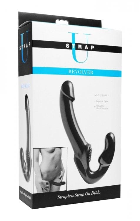 Strap U Strap On Dildo & Harness Revolver Strapless Strap On G - strapless design, curved G-spot design