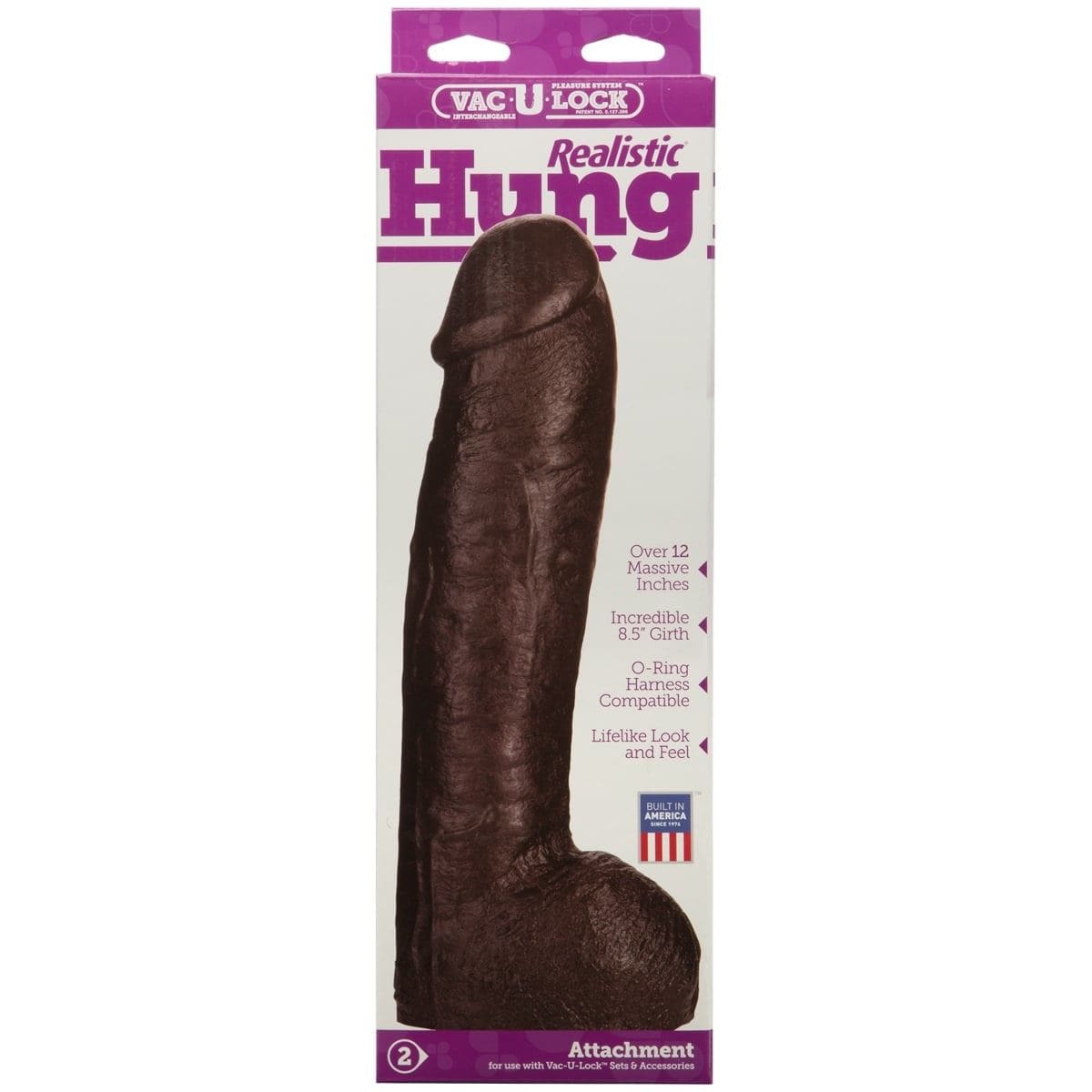 Vac-U-Lock Realistic Dildos Doc Johnson Realistic Hung Vac U Lock - vac-u-lock compatible, realistic Dildo