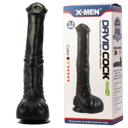 Fantasy Alien Huge Black Dildo Girthy Size 12.4 Inches - Spanksy