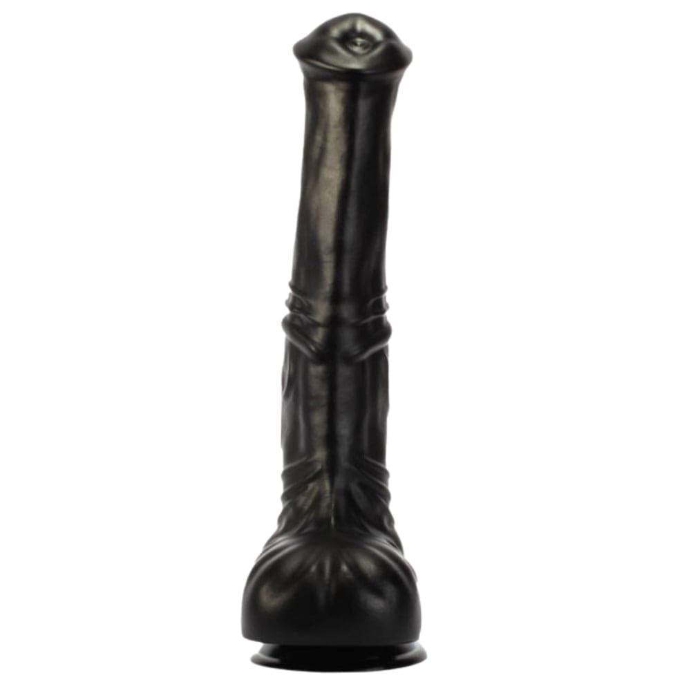 Fantasy Alien Huge Black Dildo Girthy Size 12.4 Inches - Spanksy