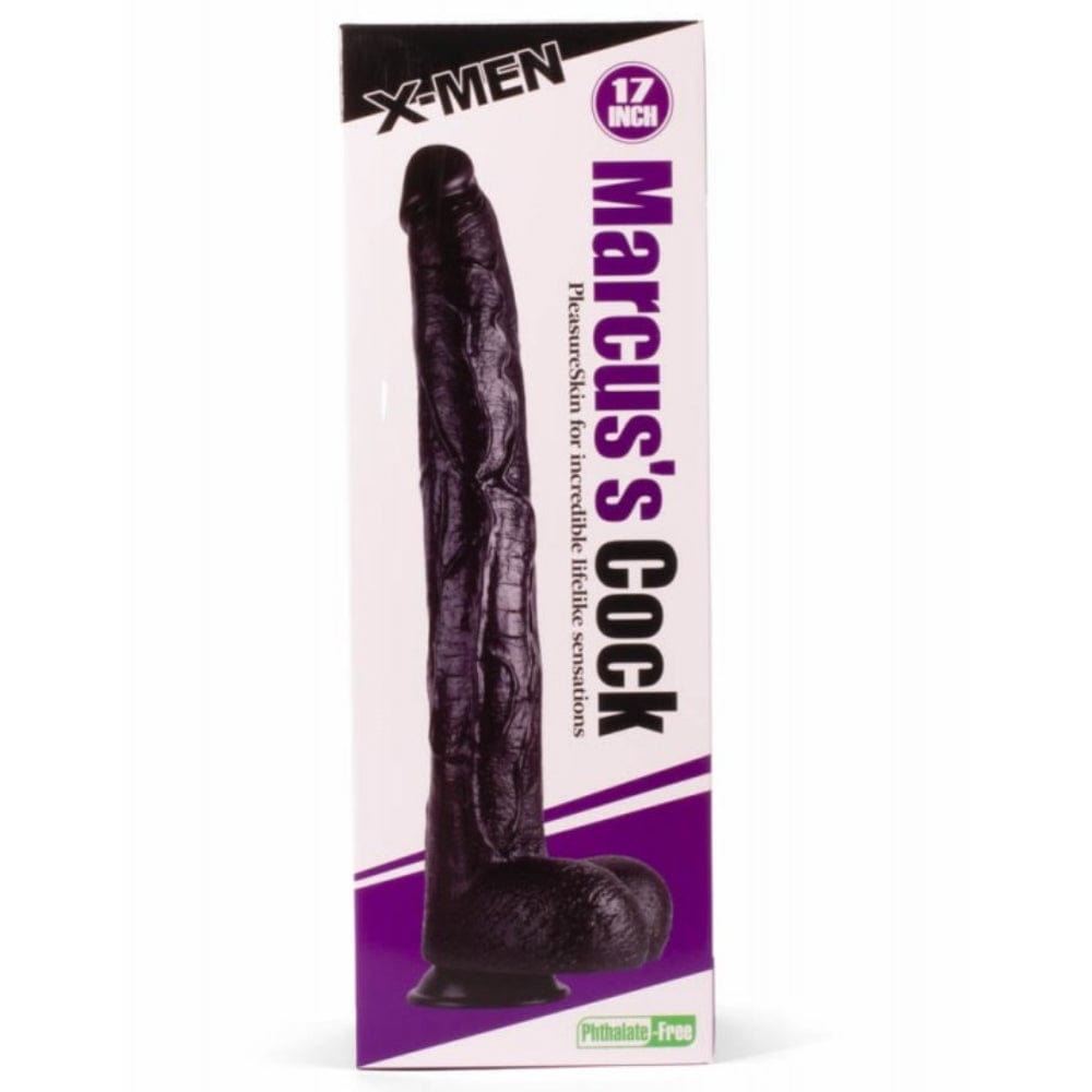 X-MEN Huge Dildos Marcus' Cock Huge Black Dildo Sex Toy 17 Inches Girthy Size