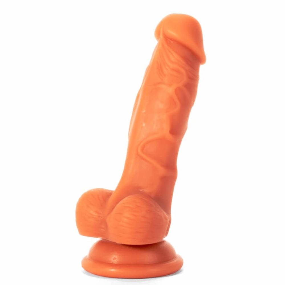 XMEN Realistic Dildos 6.5" Thick Realistic Dildo Girthy Silicone Suction Cup Strap On Flesh Veined