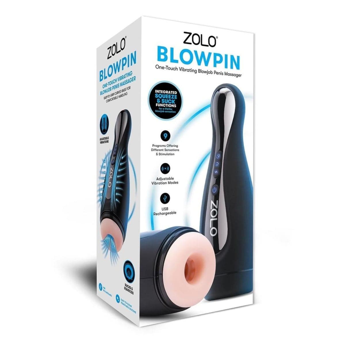 Zolo Male Masturbators Zolo Blowpin Masturbator - Masturbator, Textured Sleeve, Realistic Feel