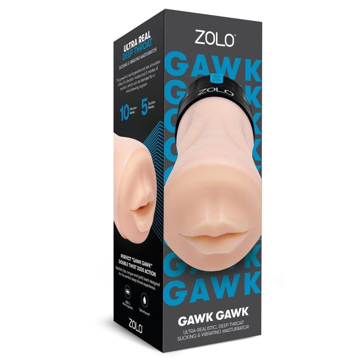 Zolo Male Masturbators Zolo Vibrating Deep Throat Gawk Gawk Blowout - Vibrating, Textured Sleeve