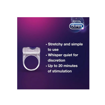 Durex Intense Vibrating Penis Cock Ring Stretchy Sex Toy