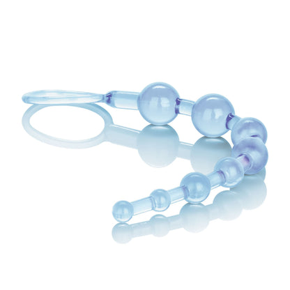 Shanes World Anal Beads Soft Jelly Graduated Blue - Spanksy