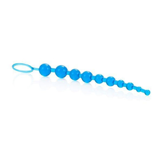 California Exotics Anal Beads X-10 Anal Butt Beads Graduated Toy in Blue