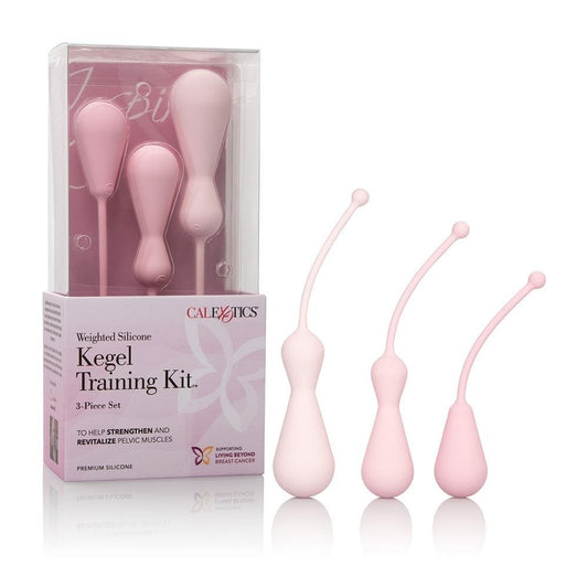 California Exotics- Inspire Kegel Balls Inspire Vibrating Silicone Kegel Balls Training Kit In Pink