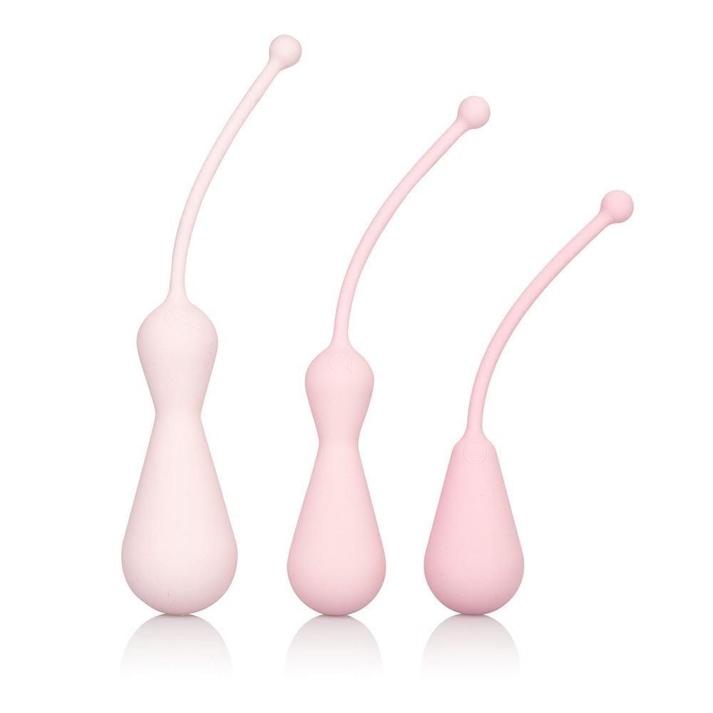 California Exotics- Inspire Kegel Balls Inspire Vibrating Silicone Kegel Balls Training Kit In Pink