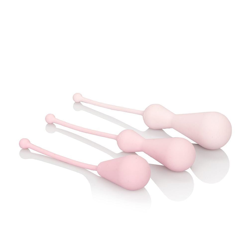 California Exotics- Inspire Kegel Balls Inspire Vibrating Silicone Kegel Balls Training Kit In Pink