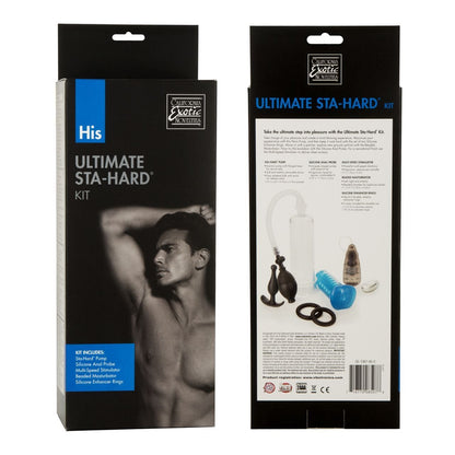 Ultimate Stay Hard Kit Penis Pump Cock Rings Anal Probe Masturbator & Stimulator - Spanksy