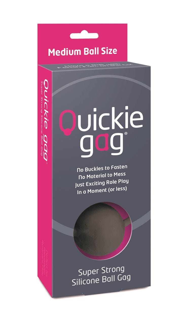 CC Sex, Ties & Bondage Gags Quickie Gag Medium Ball - Black