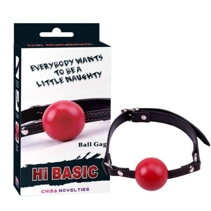 Chisa Novelties Gags Ball Gag Fetish Red Adjustable BDSM Premium Quality
