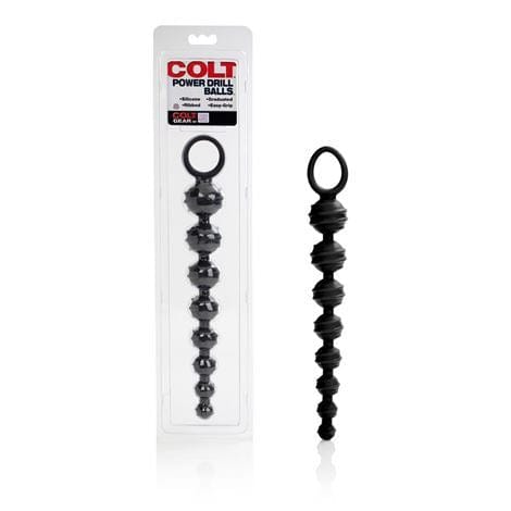 Colt Range Anal Beads COLT Power Drill Balls - Black Anal Beads