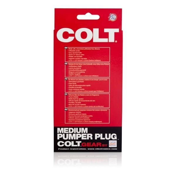 Colt Range Butt Plugs COLT Medium Pumper Inflatable Anal Butt Plug Black