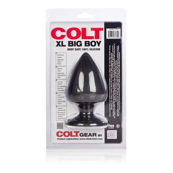 COLT XL Big Boy Silicone Anal Butt Plug Black - Spanksy