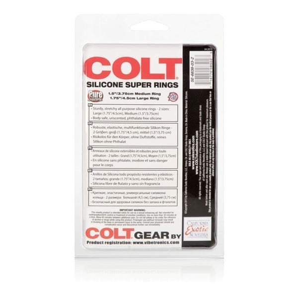 Colt Range Cock Rings COLT Silicone Multi Size Cock Rings Black