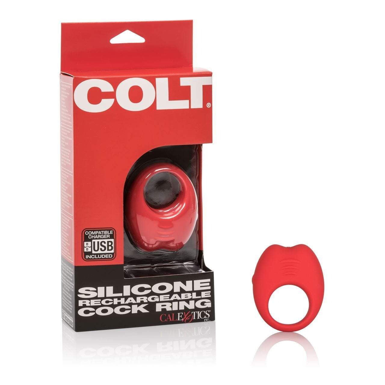 Colt Range Cock Rings COLT Silicone Rechargeable Cock Ring - Red