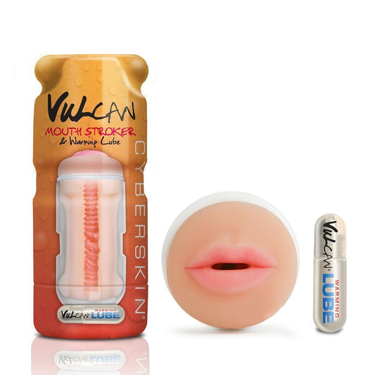 Cyber Skin - Vulcan Mouth Stroker w/Warming Lube - Cream - Spanksy