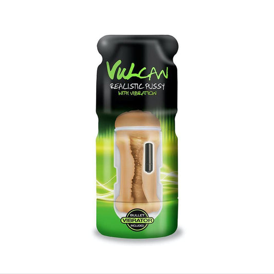 Cyber Skin - Vulcan Realistic Pussy w/Vibration - Mocha - Spanksy