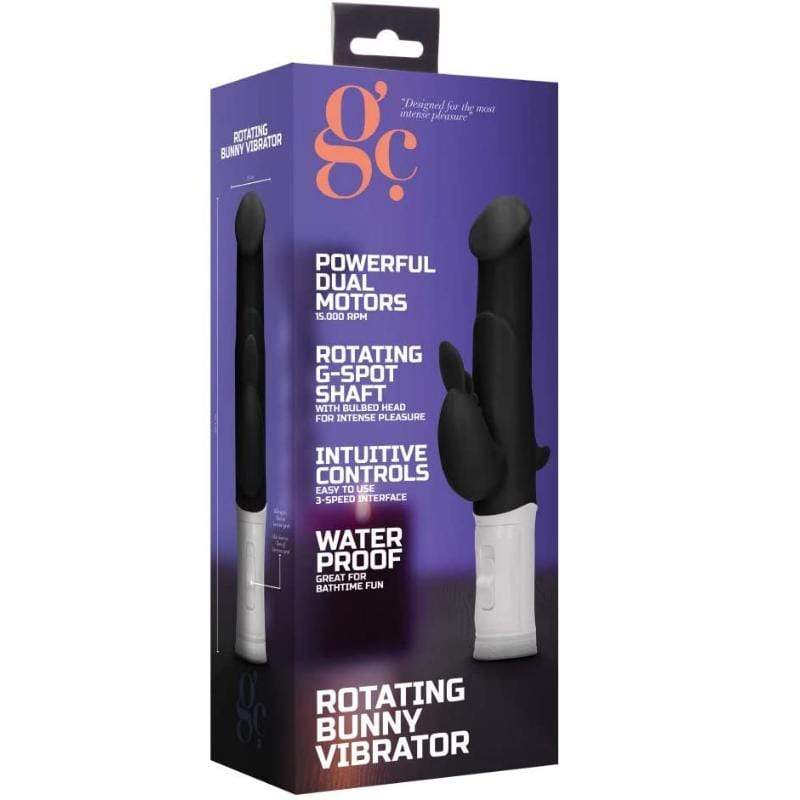 GC Rabbit Vibrators GC Rabbit Vibrator Powerful Rotating Dildo Sex Toy 10 Speed Silicone 9 Inch