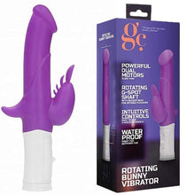 Load image into Gallery viewer, GC Rabbit Vibrators GC Rabbit Vibrator Powerful Rotating Dildo Sex Toy 10 Speed Silicone 9 Inch Purple
