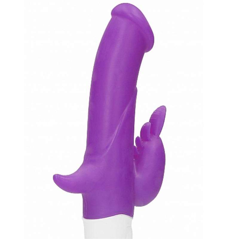 GC Rabbit Vibrators GC Rabbit Vibrator Powerful Rotating Dildo Sex Toy 10 Speed Silicone 9 Inch Purple