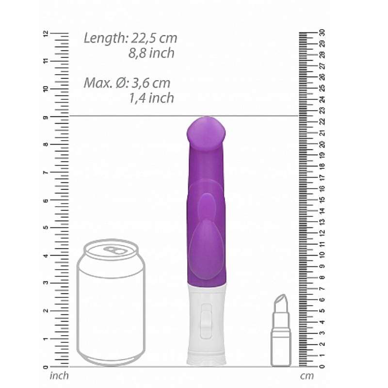 GC Rabbit Vibrators GC Rabbit Vibrator Powerful Rotating Dildo Sex Toy 10 Speed Silicone 9 Inch Purple