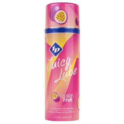 ID Juicy Lube Pump 108 ml Water Based Flavoured Lubricant Passion Fruit - Spanksy