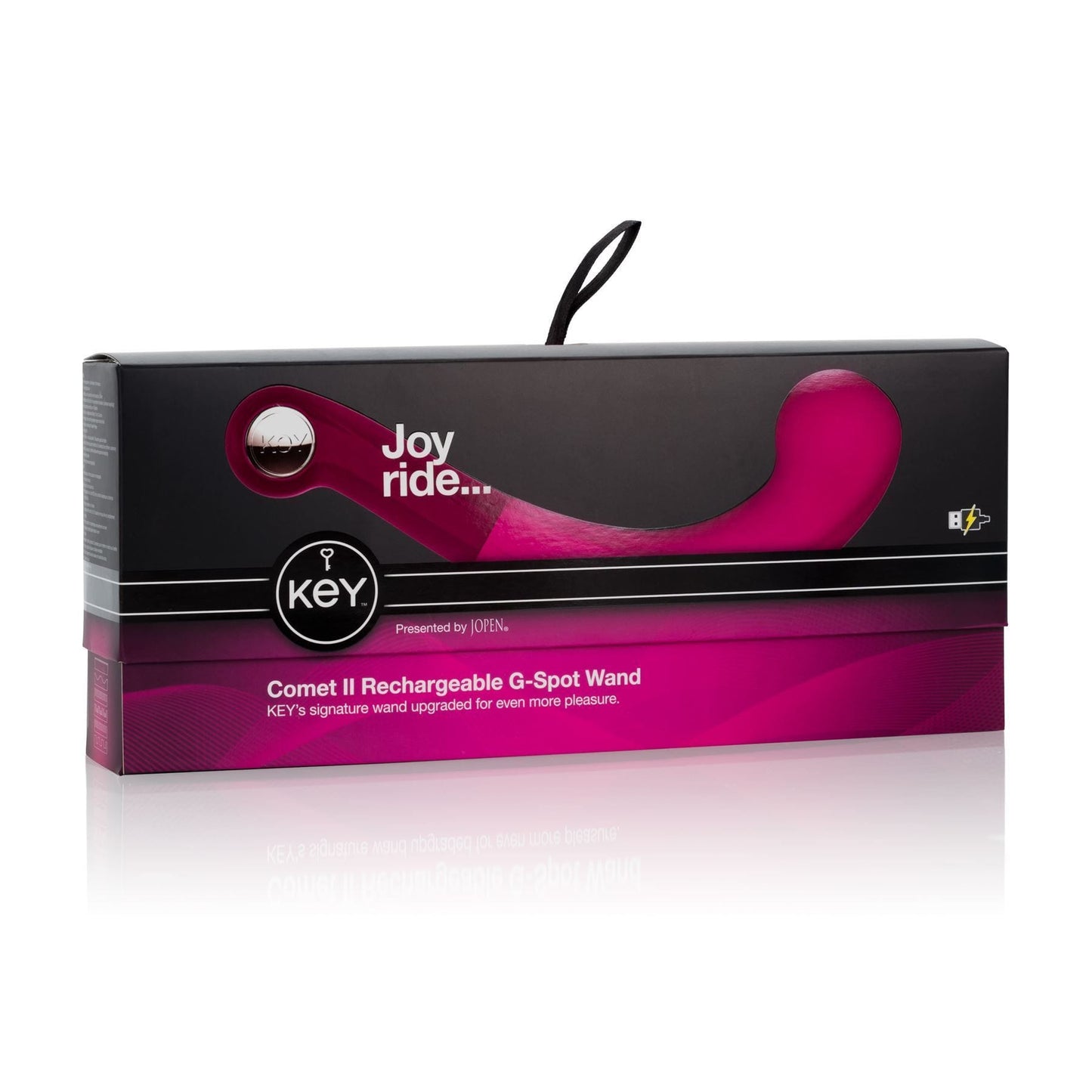 Jopen G Spot Vibrator Key by Jopen Comet II Rechargeable G Spot Wand Silicone Vibrator Massager Pink