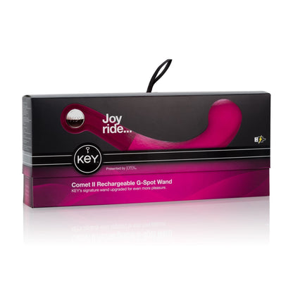 Jopen G Spot Vibrator Key by Jopen Comet II Rechargeable G Spot Wand Silicone Vibrator Massager Pink