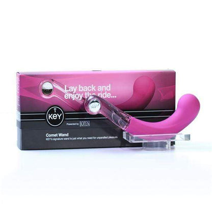 Jopen G Spot Vibrator Key by Jopen Comet Pearl G Spot Wand - 5" Raspberry Pink