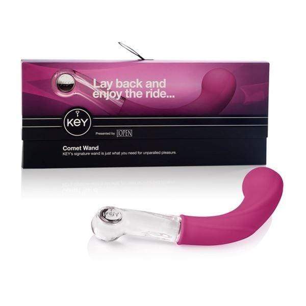 Jopen G Spot Vibrator Key by Jopen Comet Pearl G Spot Wand - 5" Raspberry Pink