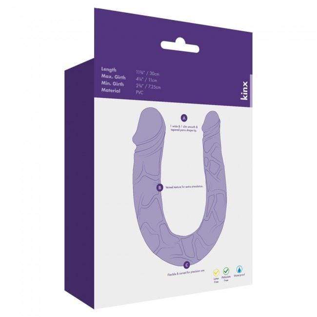 Kinx Clearance Kinx Double Ended Dildo Dong 11.75" in Purple