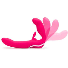 Load image into Gallery viewer, Love Honey Happy Rabbit Strapless Strap On Rabbit Vibe Pink
