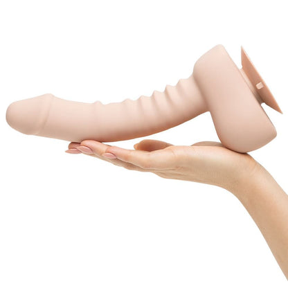 Uprize Remote Control Rising 8 Inch Vibrating Realistic Dildo in Pink Flesh - Spanksy