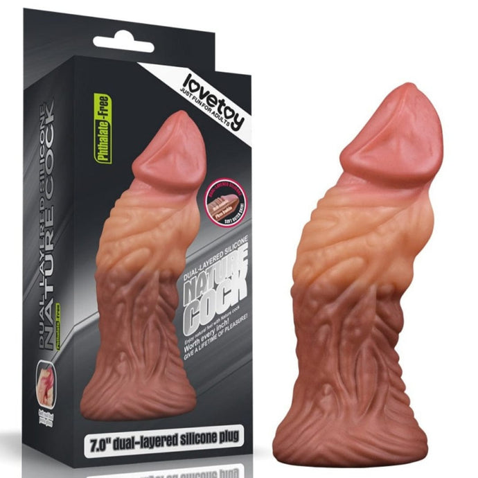 LoveToy Fantasy Dildos Fantasy Alien Dildo Sex Toy Dual Layer Anal G Spot Premium Silicone 7 Inches