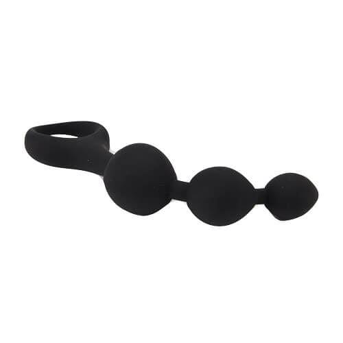 Loving Joy Anal Beads Loving Joy Triple Ripple Anal Beads In Black