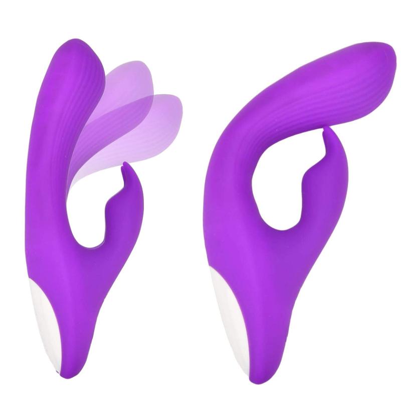 Loving Joy Rabbit Vibrators Rabbit Vibrator Flexible Premium Silicone Purple Rechargeable 10 Speed