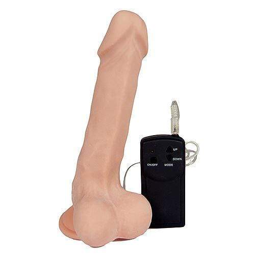 Loving Joy Super Gybrator 7 inch Rotating and Vibrating Dildo In Flesh - Spanksy