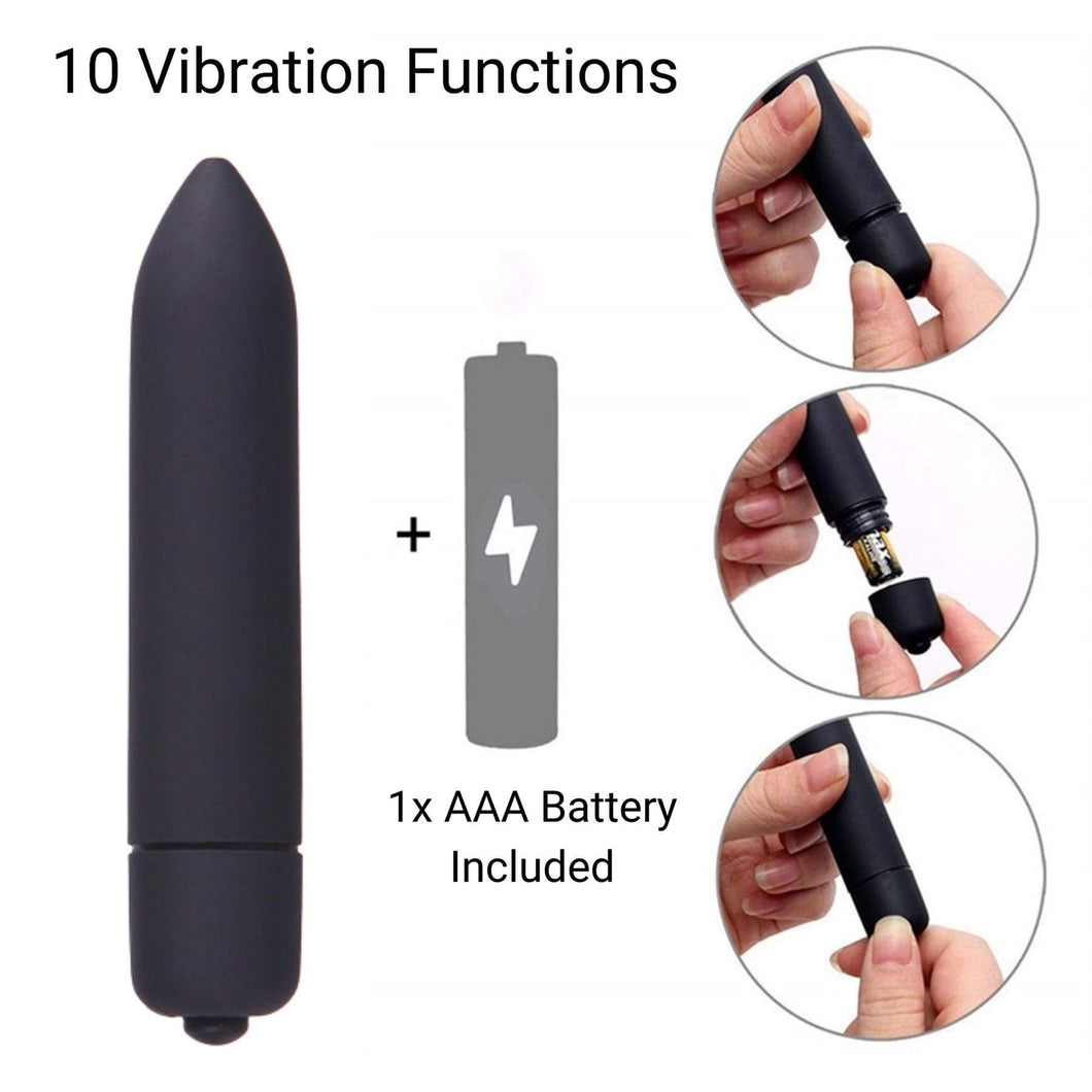 Minx Bullets Bullet Vibrator Black 10 Functions