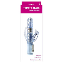 Load image into Gallery viewer, Minx Clearance Minx Trinity Tease Combi Rabbit Vibrator With Anal Teaser Beads in Blue
